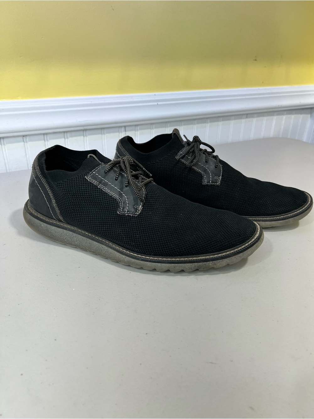 Johnston & Murphy Black Mesh Derby Shoes